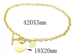 HY Wholesale 316L Stainless Steel Lover Necklace-HY54NE0392HJQ
