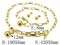 HY Wholesale 316L Stainless Steel jewelry Popular Set-HY85S0315HLC
