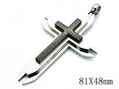 HY Stainless Steel 316L Cross Pendant-HYC79P0199HPX