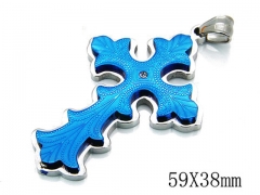 HY Stainless Steel 316L Cross Pendant-HYC79P0207HIS