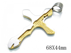 HY Stainless Steel 316L Cross Pendant-HYC79P0201HLC