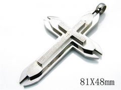 HY Stainless Steel 316L Cross Pendant-HYC79P0197HOE