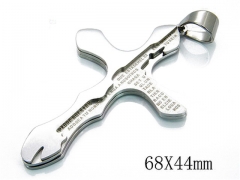 HY Stainless Steel 316L Cross Pendant-HYC79P0200HKC