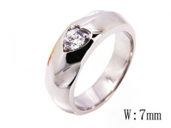 HY Stainless Steel 316L Small CZ Rings-HYC30R0256