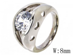 HY Stainless Steel 316L Small CZ Rings-HYC30R0282H20