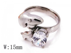 HY Stainless Steel 316L Small CZ Rings-HYC30R0252