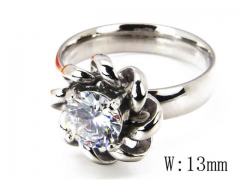HY Stainless Steel 316L Small CZ Rings-HYC30R0246