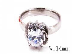 HY Stainless Steel 316L Small CZ Rings-HYC30R0254