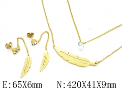 HY Wholesale 316L Stainless Steel jewelry Set-HY00S0058