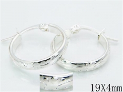HY 316L Stainless Steel Plating Silver Earrings-HYC70E0492JL