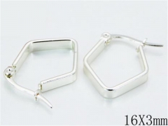HY 316L Stainless Steel Plating Silver Earrings-HYC70E0484JL