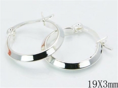 HY 316L Stainless Steel Plating Silver Earrings-HYC70E0485JL
