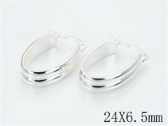 HY 316L Stainless Steel Plating Silver Earrings-HYC70E0482LZ