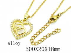 HY Wholesale Stainless Steel 316L Lover Necklaces-HY0002N0014JL