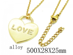 HY Wholesale Stainless Steel 316L Lover Necklaces-HY0002N0020KL