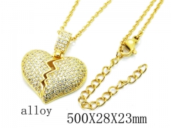HY Wholesale Stainless Steel 316L Lover Necklaces-HY0004N0003HIC