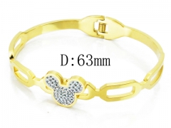 HY Wholesale Stainless Steel 316L Bangle(Crystal)-HY80B1054HLE