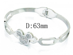HY Wholesale Stainless Steel 316L Bangle(Crystal)-HY80B1053HIE