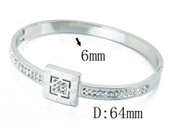 HY Wholesale Stainless Steel 316L Bangle(Crystal)-HY80B1056HKW