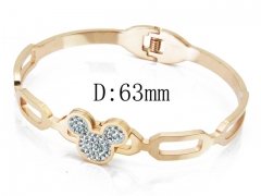 HY Wholesale Stainless Steel 316L Bangle(Crystal)-HY80B1055HLD