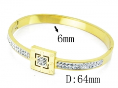HY Wholesale Stainless Steel 316L Bangle(Crystal)-HY80B1057HNE