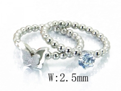 HY Wholesale 316L Stainless Steel CZ Rings-HY19R0400PY