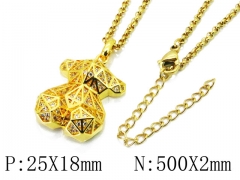 HY Stainless Steel 316L Necklaces (Bear Style)-HY90N0180IIE