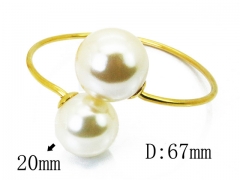 HY Wholesale Pearl Bangle of Stainless Steel 316L-HY64B1392HWW