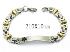 HY Wholesale Stainless Steel 316L Bracelets (Byzantine)-HY08B0686HAA