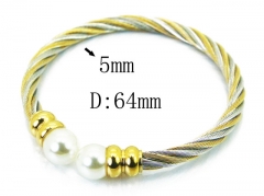 HY Wholesale Pearl Bangle of Stainless Steel 316L-HY58B0453HHZ
