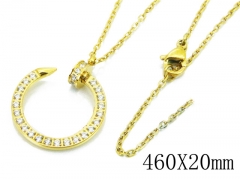 HY Wholesale Stainless Steel 316L CZ Necklaces-HY14N0301HNW