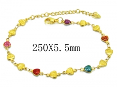 HY Wholesale stainless steel Anklet-HY39B0594LR