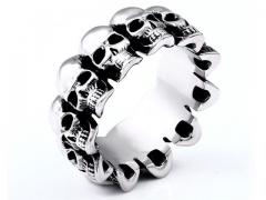 HY Wholesale 316L Stainless Steel Skull Rings-HY0012R424
