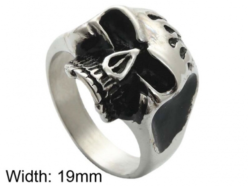 HY Jewelry Wholesale Stainless Steel 316L Skull Rings-HY0001R285