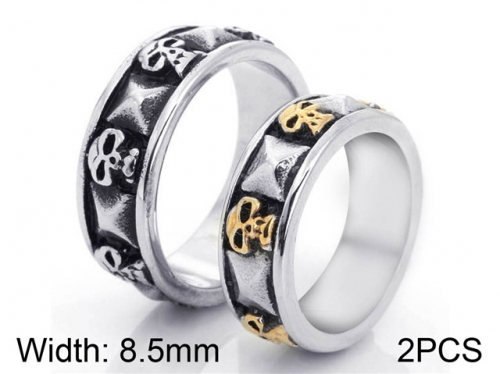 HY Jewelry Wholesale Stainless Steel 316L Skull Rings-HY0001R099