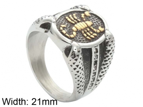 HY Wholesale Jewelry Stainless Steel 316L Animal Rings-HY0001R274