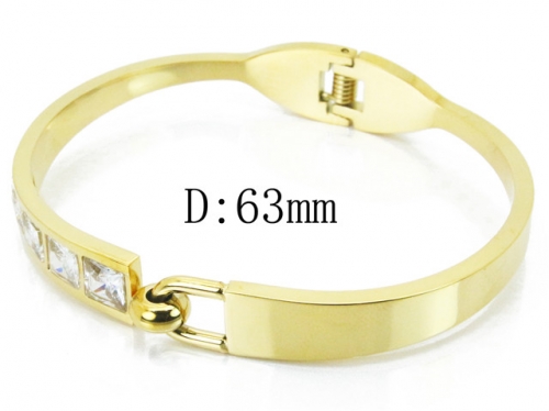 HY Wholesale Stainless Steel 316L Bangle(Crystal)-HY14B0208HOE