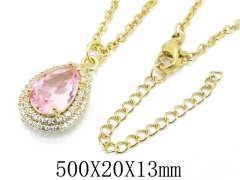 HY Wholesale Stainless Steel 316L CZ Necklaces-HY54N0477OLW