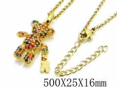 HY Stainless Steel 316L Necklaces (Bear Style)-HY90N0198IEE