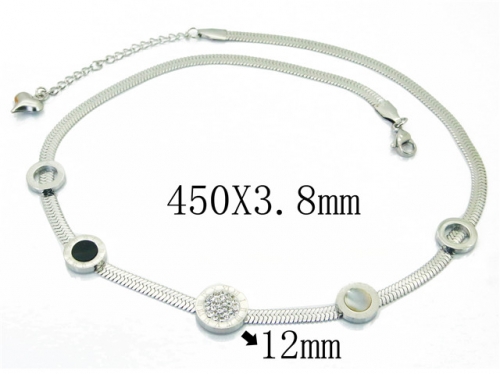 HY Wholesale Stainless Steel 316L CZ Necklaces-HY19N0230HQQ