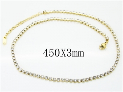 HY Wholesale Stainless Steel 316L CZ Necklaces-HY19N0228HWW