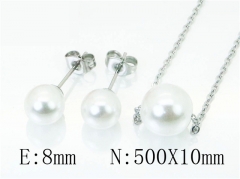 HY Wholesale 316L Stainless Steel Earrings Necklace Jewelry Set-HY59S1834JD