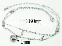 HY Wholesale Stainless Steel 316L Anklet Jewelry-HY59B0824MS