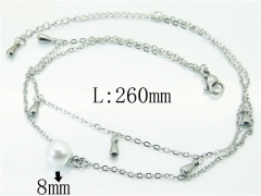 HY Wholesale Stainless Steel 316L Anklet Jewelry-HY59B0804MW