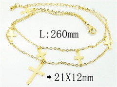 HY Wholesale Stainless Steel 316L Anklet Jewelry-HY59B0829NLX