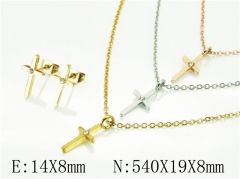 HY Wholesale 316L Stainless Steel Popular Jewelry Earrings Necklace Set-HY21S0252HJZ