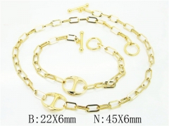 HY Wholesale Stainless Steel 316L Jewelry Fashion Chains Sets-HY62S0316HMZ