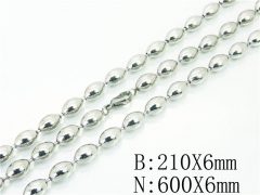 HY Wholesale Stainless Steel 316L Necklaces Bracelets Sets-HY53S0003HKL