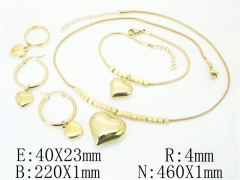 HY Wholesale Jewelry 316L Stainless Steel Earrings Necklace Jewelry Set-HY50S0119JWW