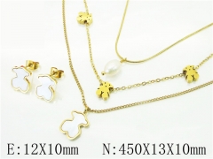 HY Wholesale Jewelry 316L Stainless Steel Earrings Necklace Jewelry Set-HY02S2855HNZ